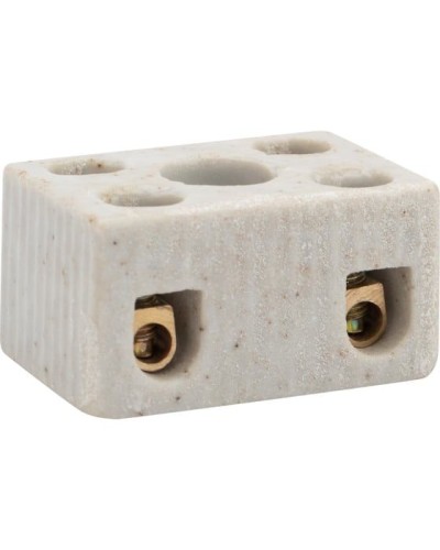 Клемма керамическая винтовая КВ 4 мм² 2 пары контактов с крепежным отверстием (100 шт./уп.) REXANT (07-6221) в Уссурийске Монтажные материалы Pintop.ru