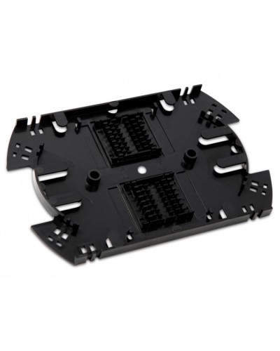 Сплайс-кассета оптическая для боксов FO-19R (аналог КУ-01) с двумя ложементами (без крышки) Hyperline FO-SPL01-HLD-BK в Уссурийске Кроссы оптические Pintop.ru