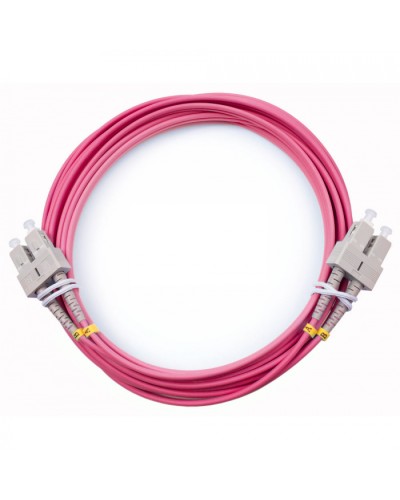 Шнур оптический duplex SC-SC 50/125 mm OM4 7м LSZH Cabeus FOP-50-OM4-SC-SC-7m в Уссурийске Патч-корды оптические Pintop.ru