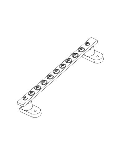 Панель заземления 200 мм / 200 А в Уссурийске Аксессуары для стоек и шкафов Pintop.ru