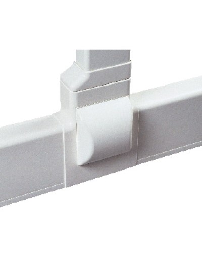 Тройник для плинтусного короба 100х40 мм с отводом на короб 90х40 мм, белый DKC AIR10047 в Уссурийске Повороты, муфты, тройники Pintop.ru