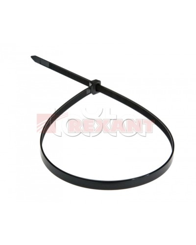 Хомут-стяжка нейлоновый 8х500 мм чёрный (100шт/уп) REXANT 07-0503 в Уссурийске Стяжки-хомуты Pintop.ru