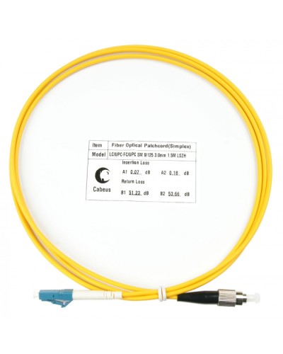 Шнур оптический simplex LC-FC 9/125 sm 1,5м LSZH Cabeus FOP(s)-9-LC-FC-1,5m в Уссурийске Патч-корды оптические Pintop.ru
