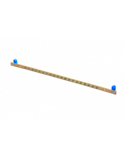 Шина заземления 19 (500 мм), 20 точек, 5 × 15 мм Eurolan 60A-14-11GR в Уссурийске Аксессуары для стоек и шкафов Pintop.ru