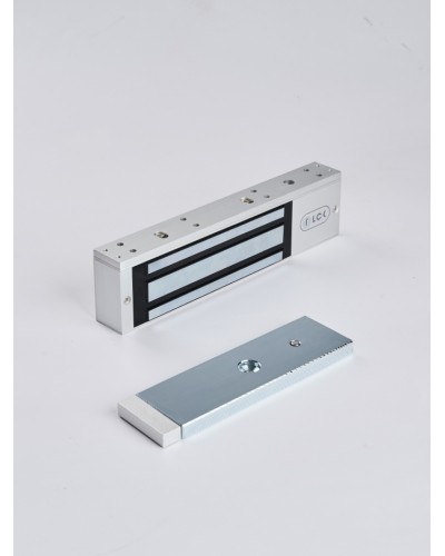 R-Lock RL-EM350-LSS - Электромагнитный замкок, 350кг, DC12/24B, цвет серебристый сатинированный алюминий RAL 7047, два датчика втроены в корпус замка: датчик Холла и магнито-контактный датчик в Уссурийске Электромагнитные замки Pintop.ru