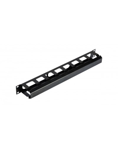 NIKOMAX (NMC-OK580C-1U-BK) - Кабельный органайзер NIKOMAX 19, 1U, глубина колец 58мм, металлический, скрышкой в Уссурийске Кабельные органайзеры Pintop.ru