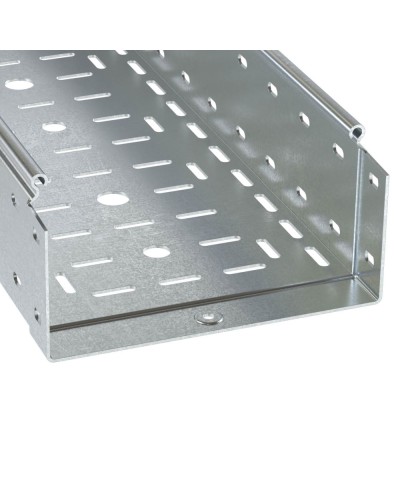 Лоток перфорированный 300х100 L 3000 толщ. 1,0 мм, цинк-ламельный DKC (3534410ZL) в Уссурийске Кабельные лотки Pintop.ru