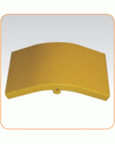 Крышка внешнего изгиба 45° оптического лотка 240 мм, желтая LANMASTER LAN-OT240-EC45C в Уссурийске Аксессуары для кабель-канала Pintop.ru