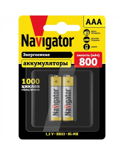 Аккумулятор Navigator 94 461 NHR-800-HR03-BP2 в Уссурийске Электротехническое оборудование Pintop.ru