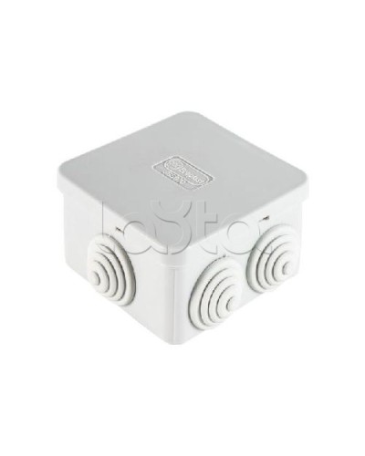 Коробка распределительная о/п 70х70х40, 6 вых, без галогена Экопласт 44056HF в Уссурийске Распределительные коробки Pintop.ru