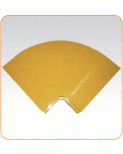 Крышка горизонтального поворота 90° оптического лотка 240 мм, желтая LANMASTER LAN-OT240-HC90C в Уссурийске Аксессуары для кабель-канала Pintop.ru