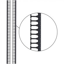 Кабельная гребенка 42U с пальцами глубиной 106 мм, 2 шт. в компл., черная LANMASTER (LAN-DC-CB-42Ux8-PF/S)