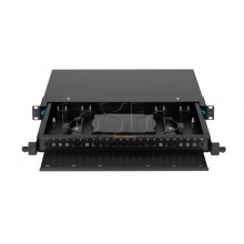 Оптический кросс 19", 1U, до 24 FC/ST портов, выдвижной, черный NIKOMAX (NMF-RP24FC-TS-P1-1U-BK)