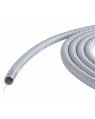Металлорукав DN 15мм в ПВХ изоляции, Dвн 15,5 мм, Dнар 19,5, с протяжкой, 100 м, цвет серый DKC 6071R-015100P в Уссурийске Металлорукав Pintop.ru