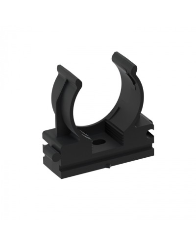 CFQ25 Держатель (клипса) для труб, для монтажного пистолета D25мм, цвет чёрный (10шт) Экопласт (41525-10BL) в Уссурийске Держатели, клипсы, скобы Pintop.ru