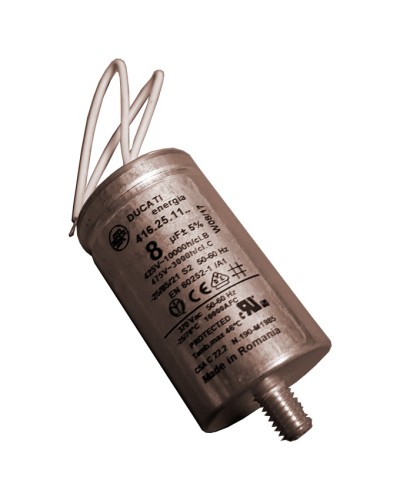 Конденсатор 8 мкФ с гибкими выводами и болтом Came 119RIR339 в Уссурийске Запчасти для шлагбаумов и автоматики Pintop.ru