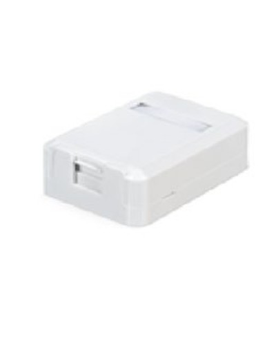 Корпус настенной розетки для установки 1-ой вставки типа Keystone Jack, белый в Уссурийске Коммутационные изделия Pintop.ru