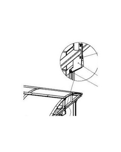 Кронштейн для стыковки турникета PERCo-RF01 0-11 в Уссурийске Дополнительное оборудование для СКУД Pintop.ru