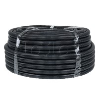 Труба гофр. негорючая безгалогеновая FRHF с протяжкой d25 мм (75 м) черная EKF-Plast (FRHF-25)