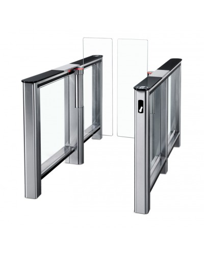 Турникет PERCo-ST-01 с крышками из закаленного стекла с центр. вставкой из нерж стали со створками 425 мм (1500 мм) в Уссурийске Турникеты Pintop.ru