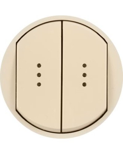 Лицевая панель для выключателя двойного с индикацией слоновая кость Celiane Legrand 066211 в Уссурийске Аксессуары для кабель-канала Pintop.ru