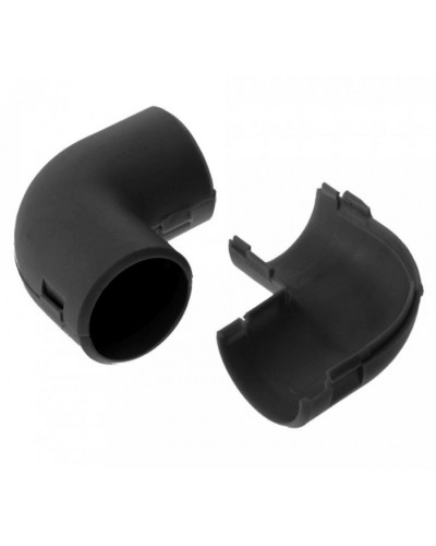 Соединитель угловой разборный черный д16 (5шт/700шт уп/кор) Промрукав (PR13.0173) в Уссурийске Повороты, муфты, тройники Pintop.ru