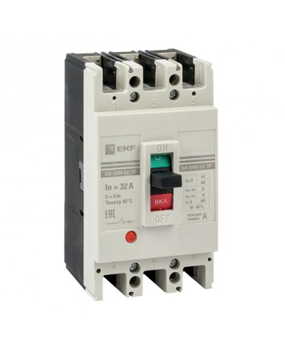 Выключатель автоматический ВА-99М 63/20А 3P 5In 25кА EKF PROxima (mccb99-3P5In63-20m) в Уссурийске Электротехническое оборудование Pintop.ru
