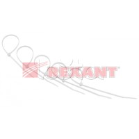 Хомут nylon 200 х 4.0 мм (25шт) белый REXANT 07-0200-25