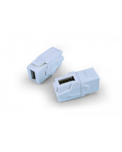 Вставка формата Keystone Jack Hyperline (KJ1-USB-VA3-WH) в Уссурийске Кроссы оптические Pintop.ru