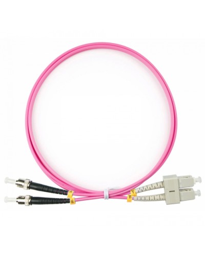 Шнур оптический duplex SC-ST 50/125 mm OM4 1м LSZH Cabeus FOP-50-OM4-SC-ST-1m в Уссурийске Патч-корды оптические Pintop.ru