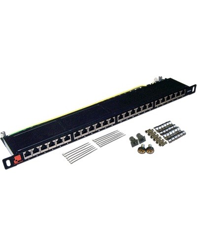 Патч-панель 19, 24 порта RJ-45, категория 6, STP, 0.5U, компактная LANMASTER LAN-PPC24S6 в Уссурийске Патч панель Pintop.ru