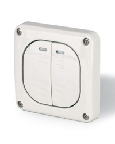 Выключатель однополюсный, двухклавишный DKC DIS1373022 в Уссурийске Аксессуары для стоек и шкафов Pintop.ru