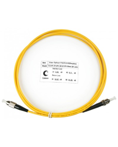 Шнур оптический simplex FC-ST 9/125 sm 2м LSZH Cabeus FOP(s)-9-FC-ST-2m в Уссурийске Патч-корды оптические Pintop.ru