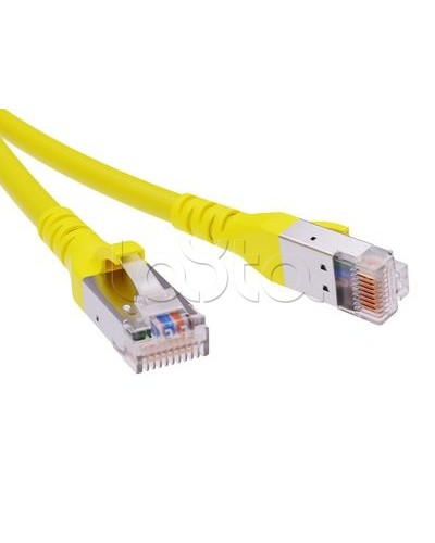 Патч-корд экранированный CAT6A SF/UTP 4х2, LSZH, желтый, 0.5м DKC RN6ASF4505YL в Уссурийске Патчкорды (медные) Pintop.ru