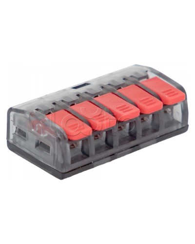 Клемма СМК 221-415 5 отверстий 0.2-4.0 мм2 (50шт.) EKF PROxima (plc-smk-221-415) в Уссурийске Клеммные колодки Pintop.ru