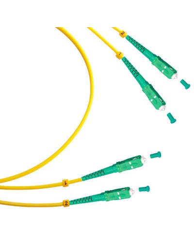 Шнур оптический duplex SC/APC-SC/APC 9/125 sm 7м LSZH Cabeus FOP(d)-9-SC/APC-SC/APC-7m в Уссурийске Патч-корды оптические Pintop.ru