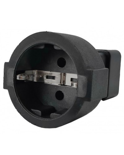 Адаптер переходной, розетка Schuko - вилка C20, 220В, 16А, черный LANMASTER (LAN-PPS/20-BK) в Уссурийске Проходные адаптеры и розетки оптические Pintop.ru