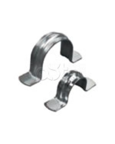 Скоба оцинкованная двухлапковая без монтажного отверстия, для трубы D40мм (1уп = 50шт) Экопласт (43641) в Уссурийске Держатели, клипсы, скобы Pintop.ru