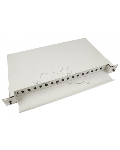 Бокс оптический 19, 1U на 16 SC/2xLC портов Cabeus ODF-19-16-SC в Уссурийске Кросс оптический Pintop.ru