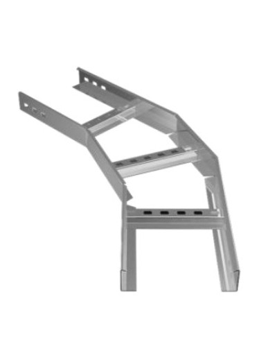 Угол горизонтальный 45° 100х50 (1,2) для лестничного лотка ПожТехКабель (650-300) в Уссурийске Кабельные лотки Pintop.ru