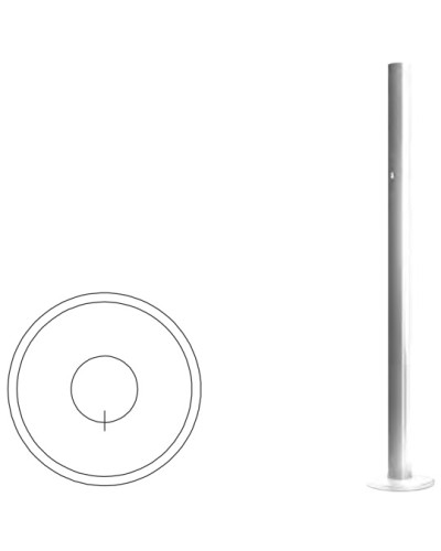 Стойка ограждения базовая с отверстием под фиксатор (антик серебро) Oxgard в Уссурийске Ограждения Pintop.ru