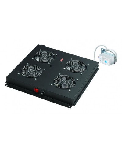 Вентилятор 4-х мод. с мех. терм., со шнуром пит. 1,8м, вилка Shuko, чер. Datarex DR-452411 в Уссурийске Вентиляторные модули Pintop.ru