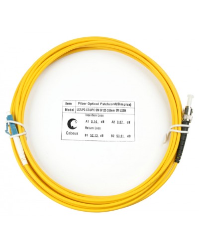 Шнур оптический simplex LC-ST 9/125 sm 20м LSZH Cabeus FOP(s)-9-LC-ST-20m в Уссурийске Патч-корды оптические Pintop.ru