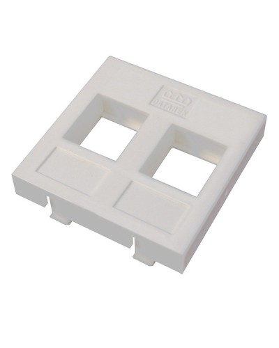 Адаптер Mosaic 45 х 45 мм для модуля Keystone, 2 порта, белый Datarex DR-5303 в Уссурийске Коммутационные изделия Pintop.ru