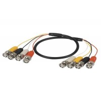 Кабель соединительный 4BNC x 4BNC (штекер) 200 см LAZSO WC414-200