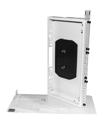 Бокс оптический универсальный 19, от 8 до 24 портов (SC, duplex LC, ST, FC), со сплайс пластиной, без пигтейлов и проходных адаптеров Hyperline FO-19R-1U-3xSLT-W140H42-24UN-GY в Уссурийске Кросс оптический Pintop.ru