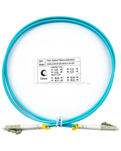 Патч-корд волоконно-оптический MM 50/125 duplex LC-LC LSZH (1м) Cabeus FOP-50-LC-LC-1m в Уссурийске Патч-корды оптические Pintop.ru