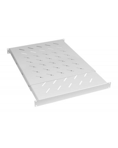 Полка 19 перфорированная глубиной 600-1000 ммдо 100кг, цвет серый (RAL 7035) Cabeus (SH-J018-SS-600-100KG) в Уссурийске Полки для шкафов и стоек Pintop.ru