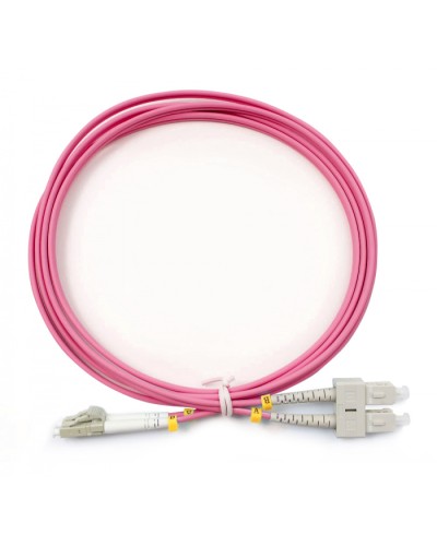 Шнур оптический duplex LC-SC 50/125 mm OM4 2м LSZH Cabeus FOP-50-OM4-LC-SC-2m в Уссурийске Патч-корды оптические Pintop.ru
