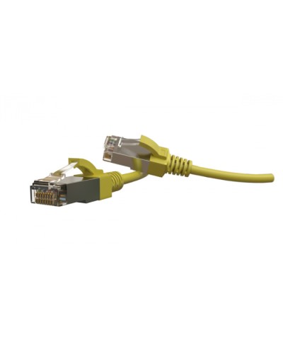 Патч-корд S/FTP Hyperline (PC-LPT-SFTP-RJ45-RJ45-C6-5M-LSZH-YL) в Уссурийске Патчкорды (медные) Pintop.ru
